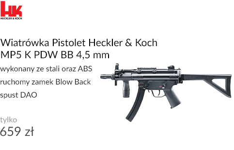Wiatrówka Pistolet Heckler & Koch MP5 K PDW BB 4,5 mm