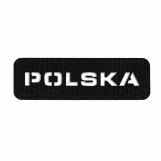 Naszywka M-Tac Polska (na wylot) 25х80 Laser Cut Black