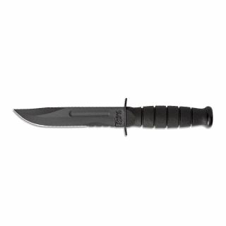 Nóż z głownią stałą Ka-Bar Short Serrated Black 1257