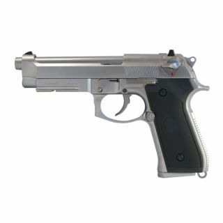 Airsoft Pistolet WE M9A1 Silver New Green Gas