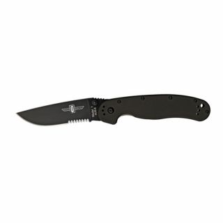 Nóż składany Ontario RAT 1 Folder Black Seratted 50/50 Black
